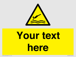 Custom Warning diving area